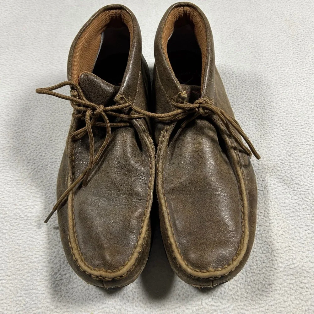 Twisted X Driving Moc Mens 11W Brown Leather Lace Up Chukka Boots MDM0003